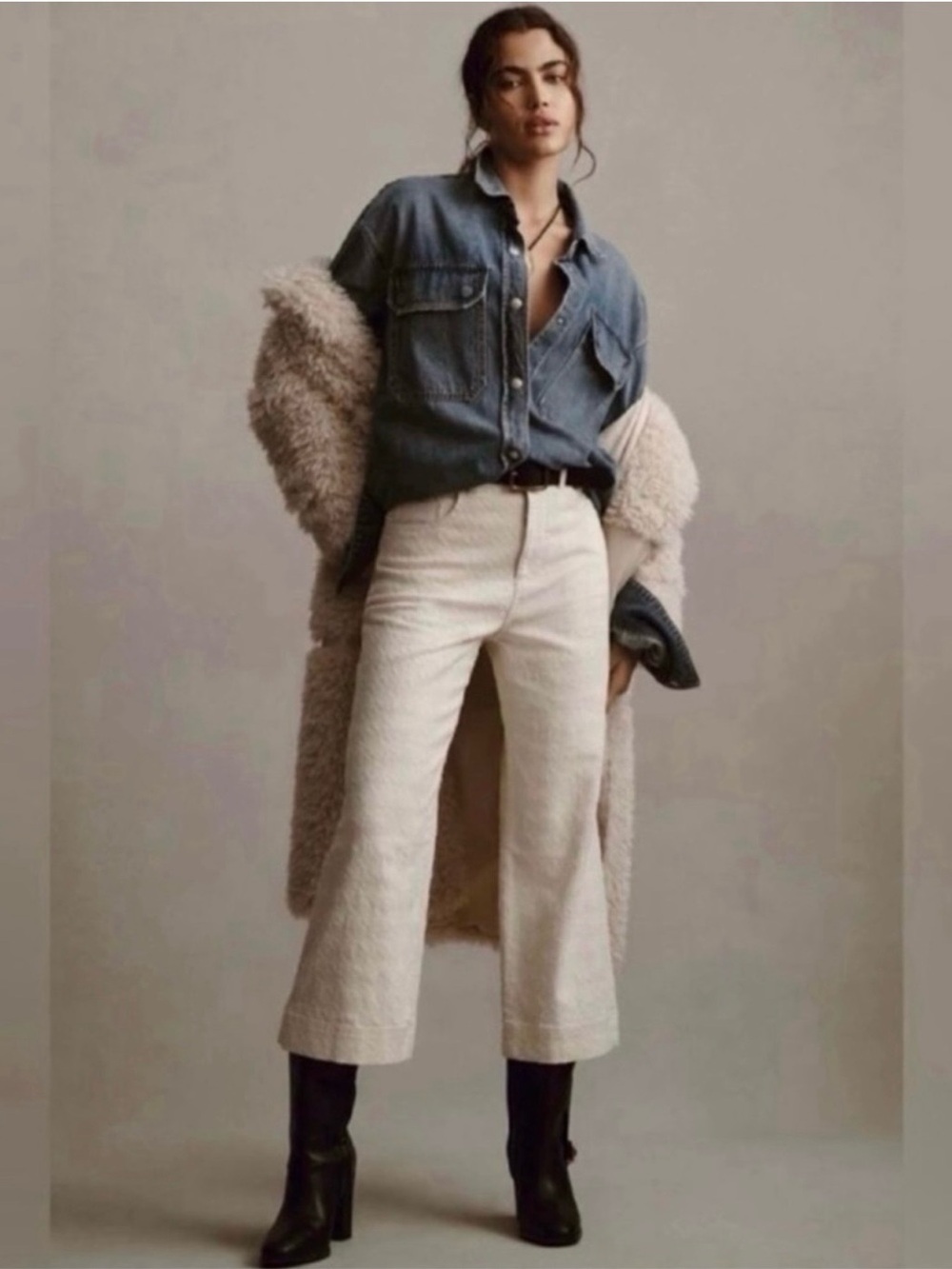 Anthropologie Pilcro The Skipper High Rise Wide Leg Crop Jeans Size 27